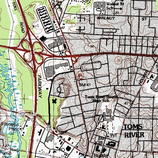 Topographic Map of Cherry Lane Child Care and Learning Center, NJ