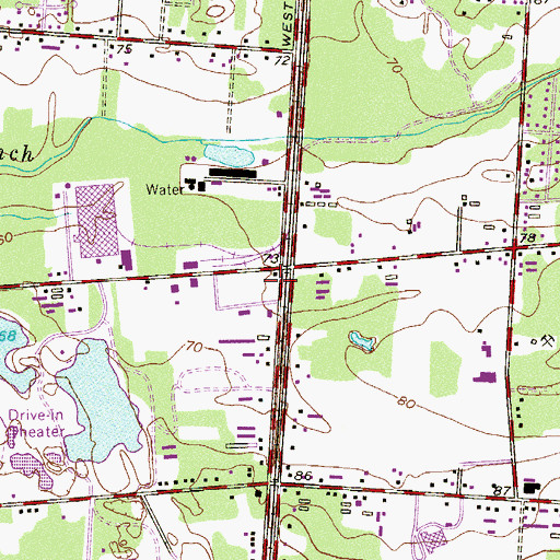 Topographic Map of Vineland Alternative High School, NJ