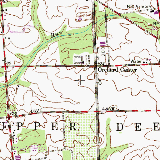 Topographic Map of Cumberland Regional High School, NJ