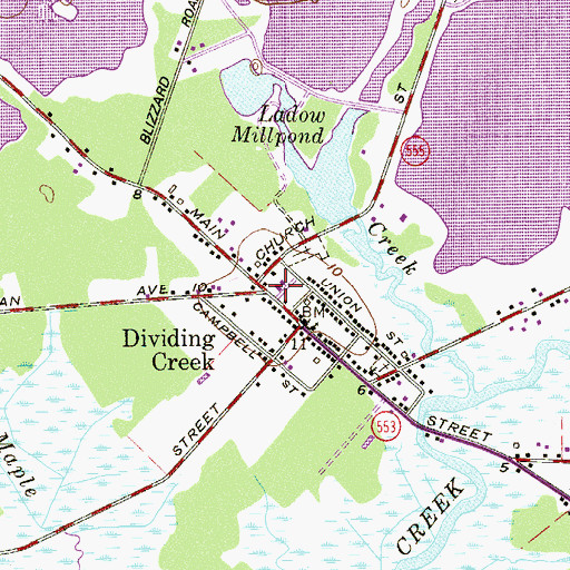 Topographic Map of Creative Achievement Academy Downe Academy, NJ