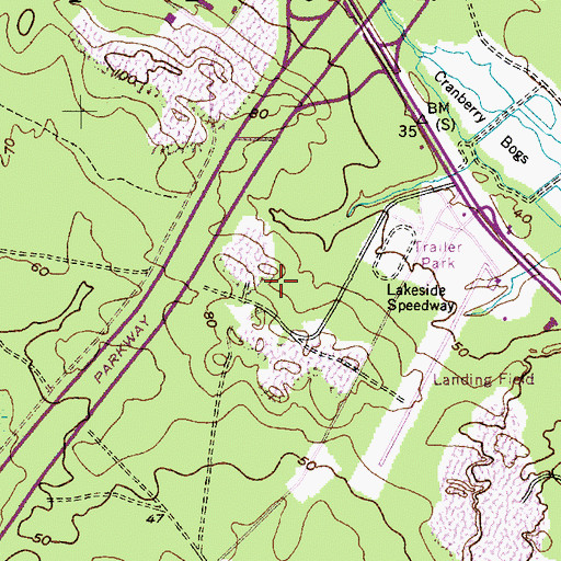 Topographic Map of Meinders Primary Learning Center School, NJ