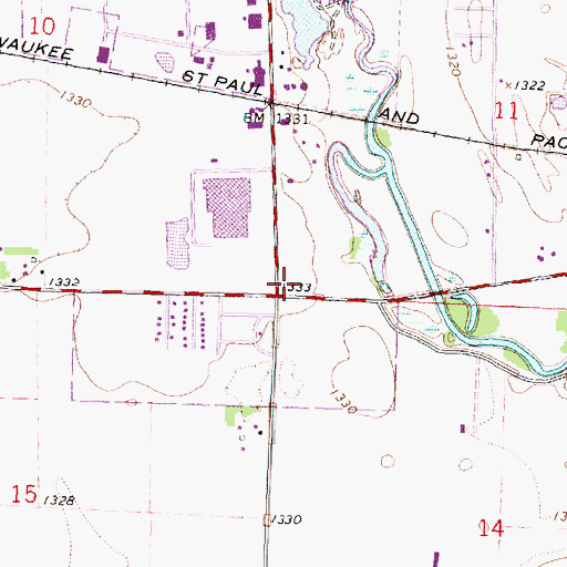 Topographic Map of Clay County Jail, IA