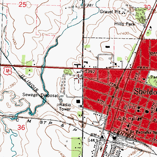 Topographic Map of Iowa State Residential Treatment Center, IA
