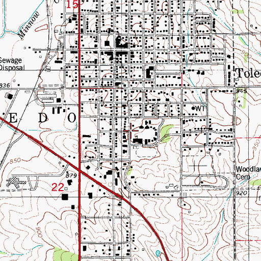 Topographic Map of Iowa Juvenile Home, IA
