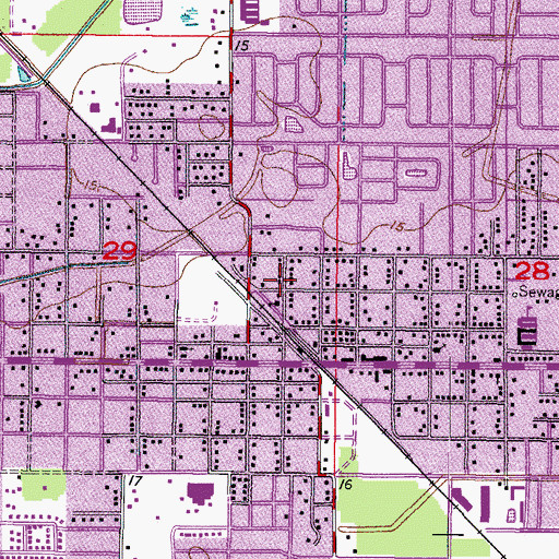 Topographic Map of Pinellas Park Police Department, FL