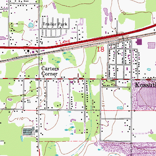 Topographic Map of Polk County Sheriff's Office Community Policing Unit, FL