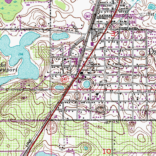 Topographic Map of Davenport City Hall, FL