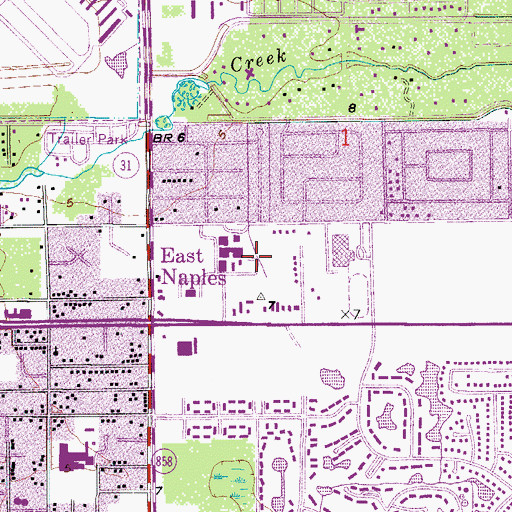 Topographic Map of Collier County Sheriff's Office - Training, FL