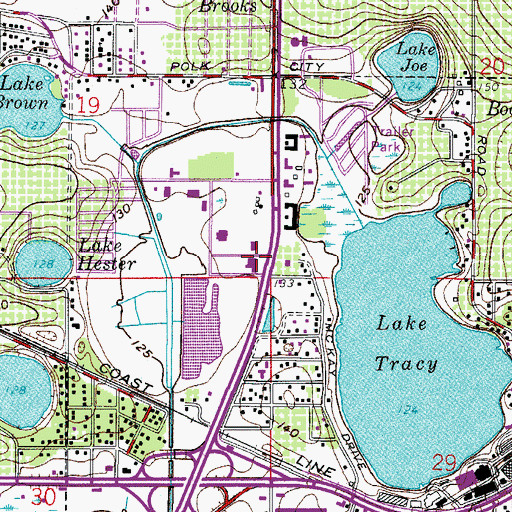 Topographic Map of Haines City Police Department, FL