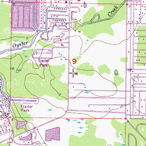 Topographic Map of Charlotte County Sheriff's Office District 1, FL