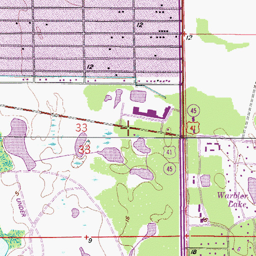 Topographic Map of Collier County Sheriff's Office District 1 North Naples Substation, FL
