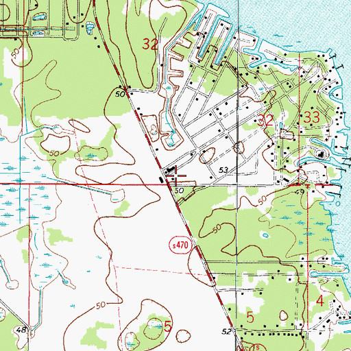 Topographic Map of Sumter County Sheriff's Office Lake Panasoffkee Annex, FL