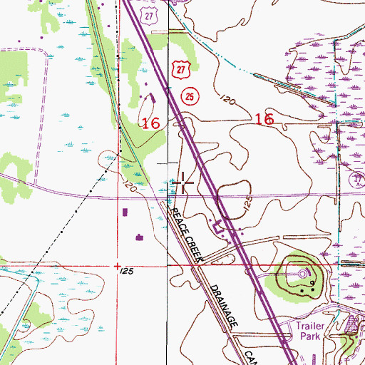 Topographic Map of Polk County Sheriff's Office - Southeast District, FL