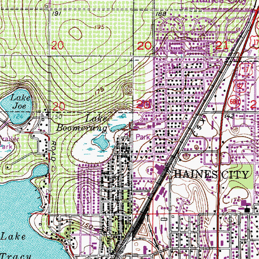 Topographic Map of Haines City Police Department, FL