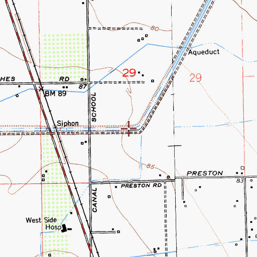 Topographic Map of Newman Waste-Way, CA