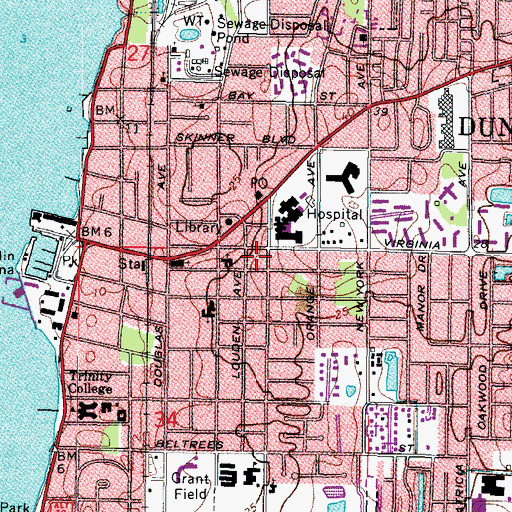 Topographic Map of Pinellas County Sheriff's Office North District Station, FL
