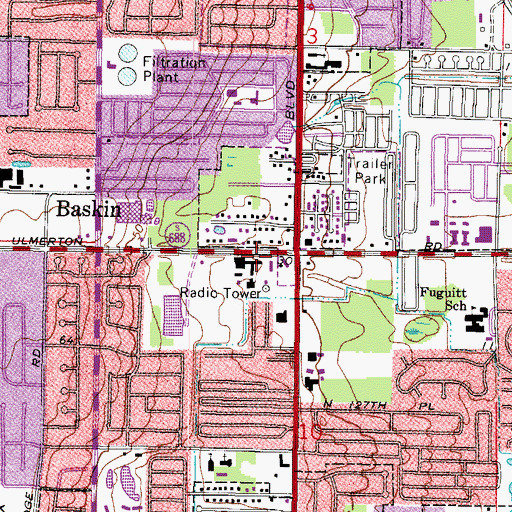 Topographic Map of Pinellas County Sheriff's Office, FL