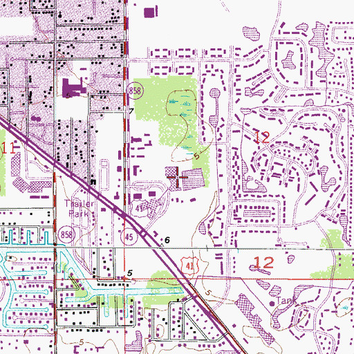 Topographic Map of Collier County Sheriff's Office, FL