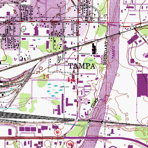 Topographic Map of Hillsborough County Department of Detention Services Work Release Center, FL