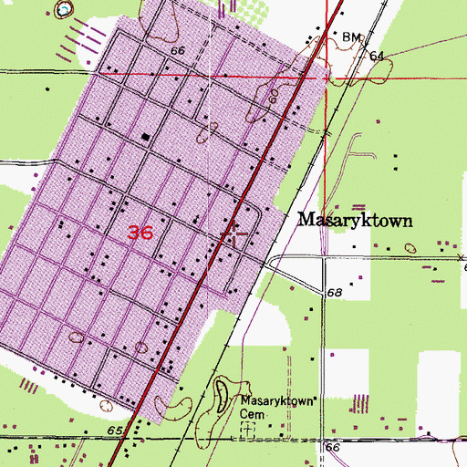 Topographic Map of Hernando County Sheriff's Office Masaryktown Substation, FL