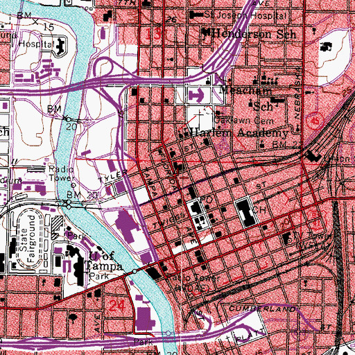 Topographic Map of US Marshals Service, FL