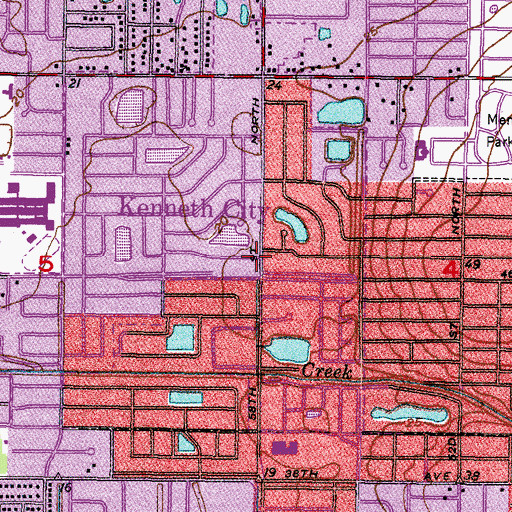 Topographic Map of Kenneth City Police Department, FL