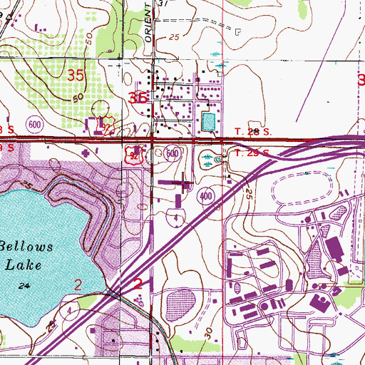 Topographic Map of Seminole Police Department, FL