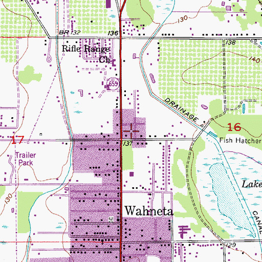 Topographic Map of Polk County Sheriff's Office, FL