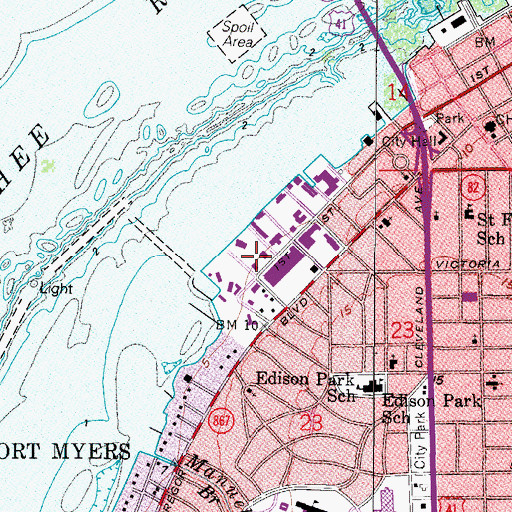 Topographic Map of US Marshals Service, FL