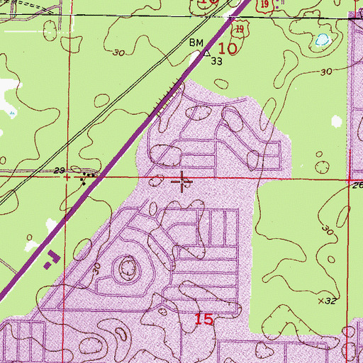 Topographic Map of Hernando County Sheriff's Office Substation, FL