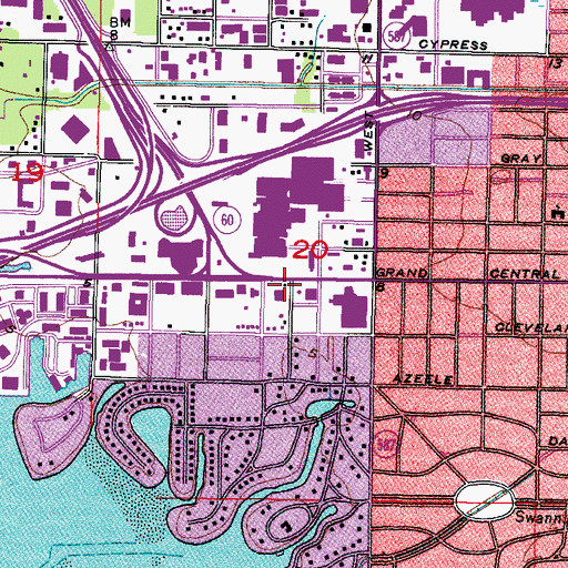 Topographic Map of United States Drug Enforcement Administration - Tampa District, FL