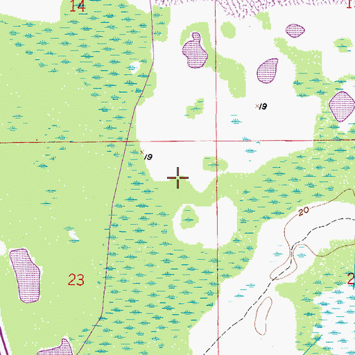 Topographic Map of Florida Gulf Coast University Police Department, FL