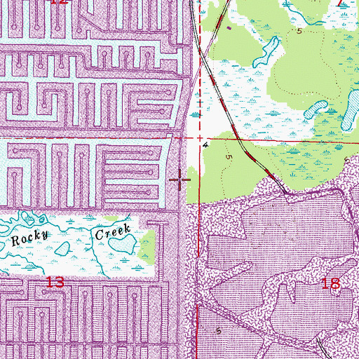 Topographic Map of Hernando County Sheriff's Office Hernando Beach Substation, FL