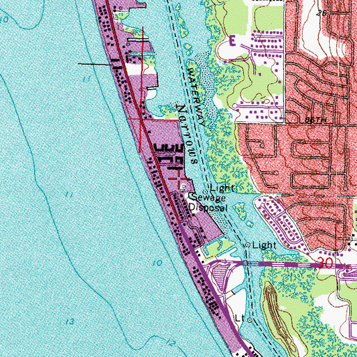 Topographic Map of Indian Shores Police Department, FL