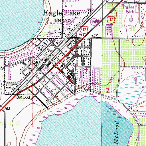Topographic Map of Polk County Sheriff's Office Eagle Lake Station, FL