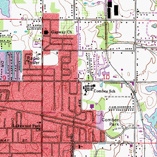 Topographic Map of Polk County Sheriff's Office Community Policing Unit, FL