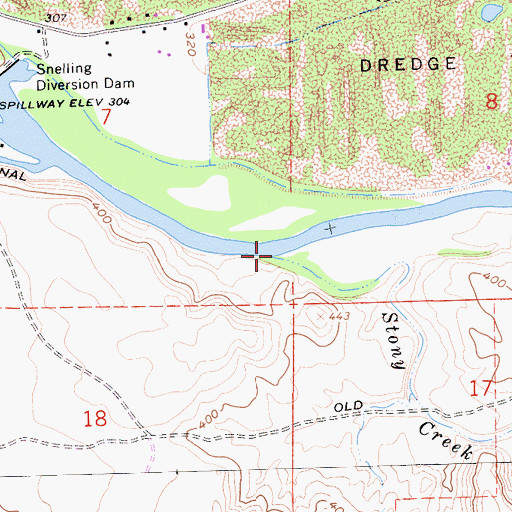 Topographic Map of Stony Creek, CA