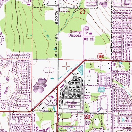 Topographic Map of Clearwater Police Department District 3, FL