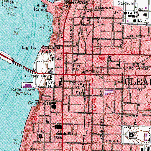 Topographic Map of Florida Department of Law Enforcement Clearwater Field Office, FL