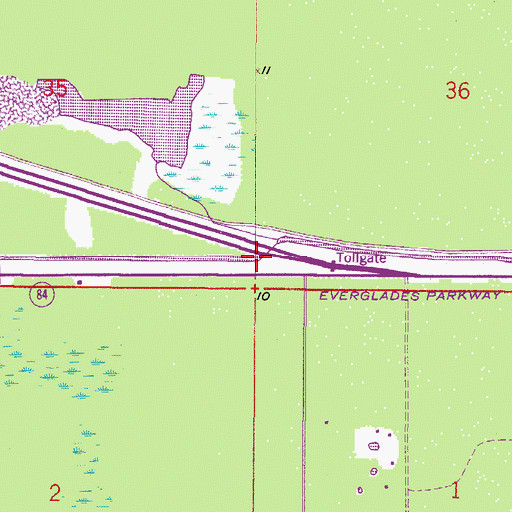 Topographic Map of Florida Highway Patrol Station, FL