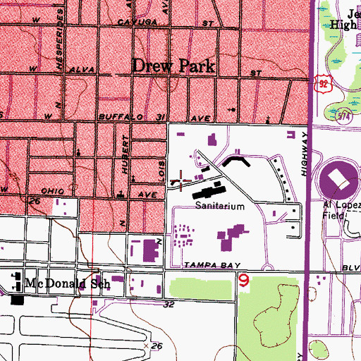 Topographic Map of Florida Law Enforcement Department, FL