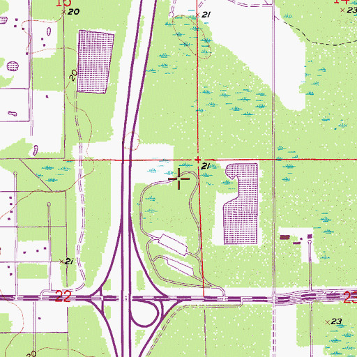 Topographic Map of Florida Highway Patrol Troop F Station, FL