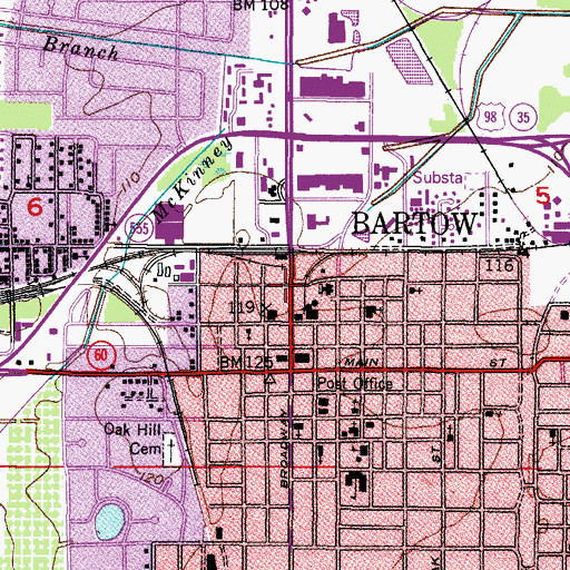Topographic Map of Polk County Sheriff's Office - Main Operations Center, FL