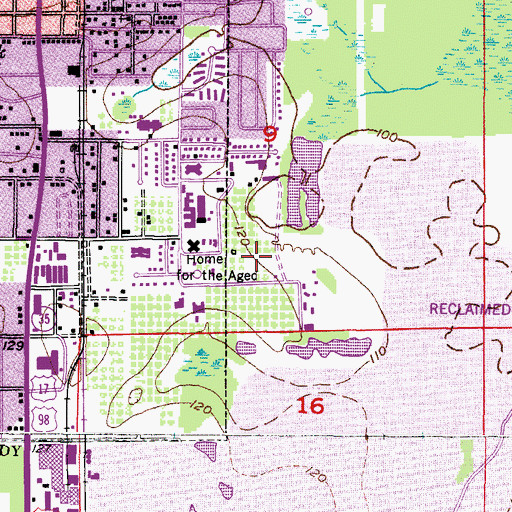 Topographic Map of Polk County Central County Jail Facility, FL
