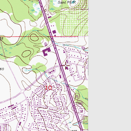 Topographic Map of Highlands County Sheriff's Office, FL