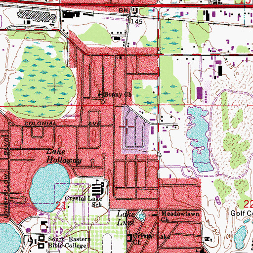 Topographic Map of Polk County Sheriff's Office Community Policing Unit, FL
