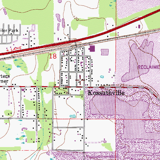 Topographic Map of Polk County Sheriff's Office - Community Policing Unit Kville, FL