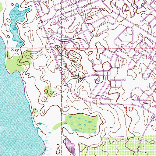Topographic Map of Polk County Sheriff's Office - Community Policing Unit Poinciana, FL