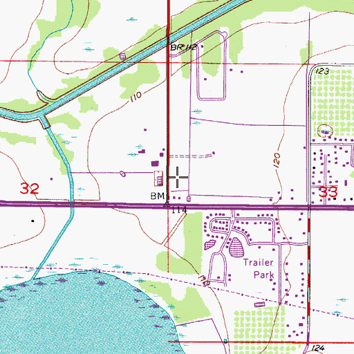 Topographic Map of Polk County Sheriff's Office - Community Policing Unit Wahneta, FL