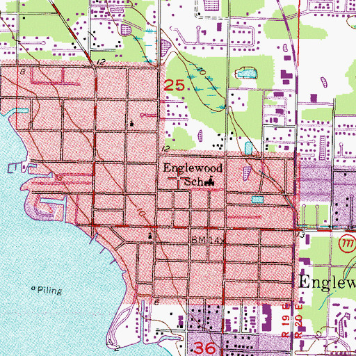Topographic Map of Sarasota County Sheriff's Office Community Policing Station, FL